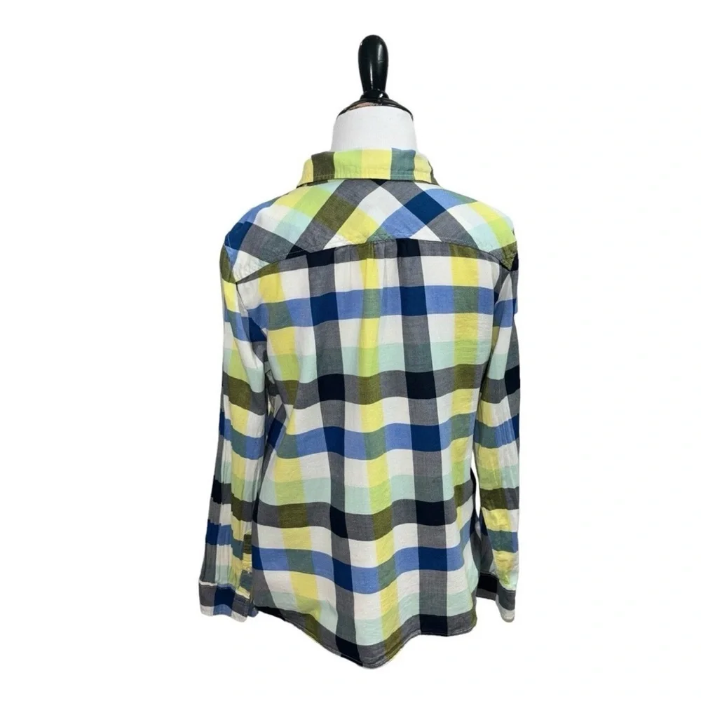 Talbots Women's Size Petite Medium Button Down Shirt Plaid Long Sleeve Prepp - Picture 5 of 7